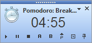 Pomodoro Break Section countdown
